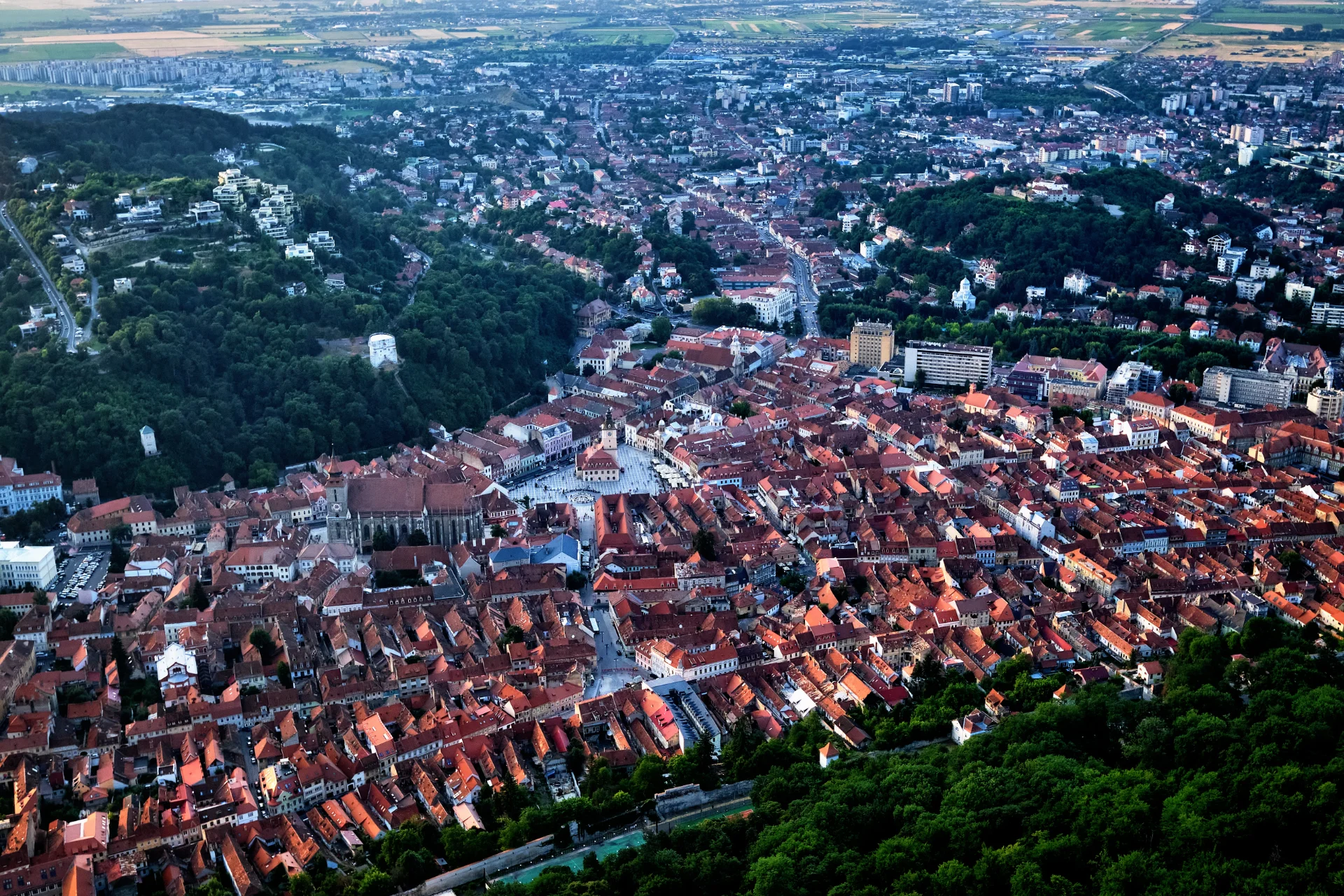 Brașov Old Town - Brașov Transylvania - Panorama from Tâmpa Hill