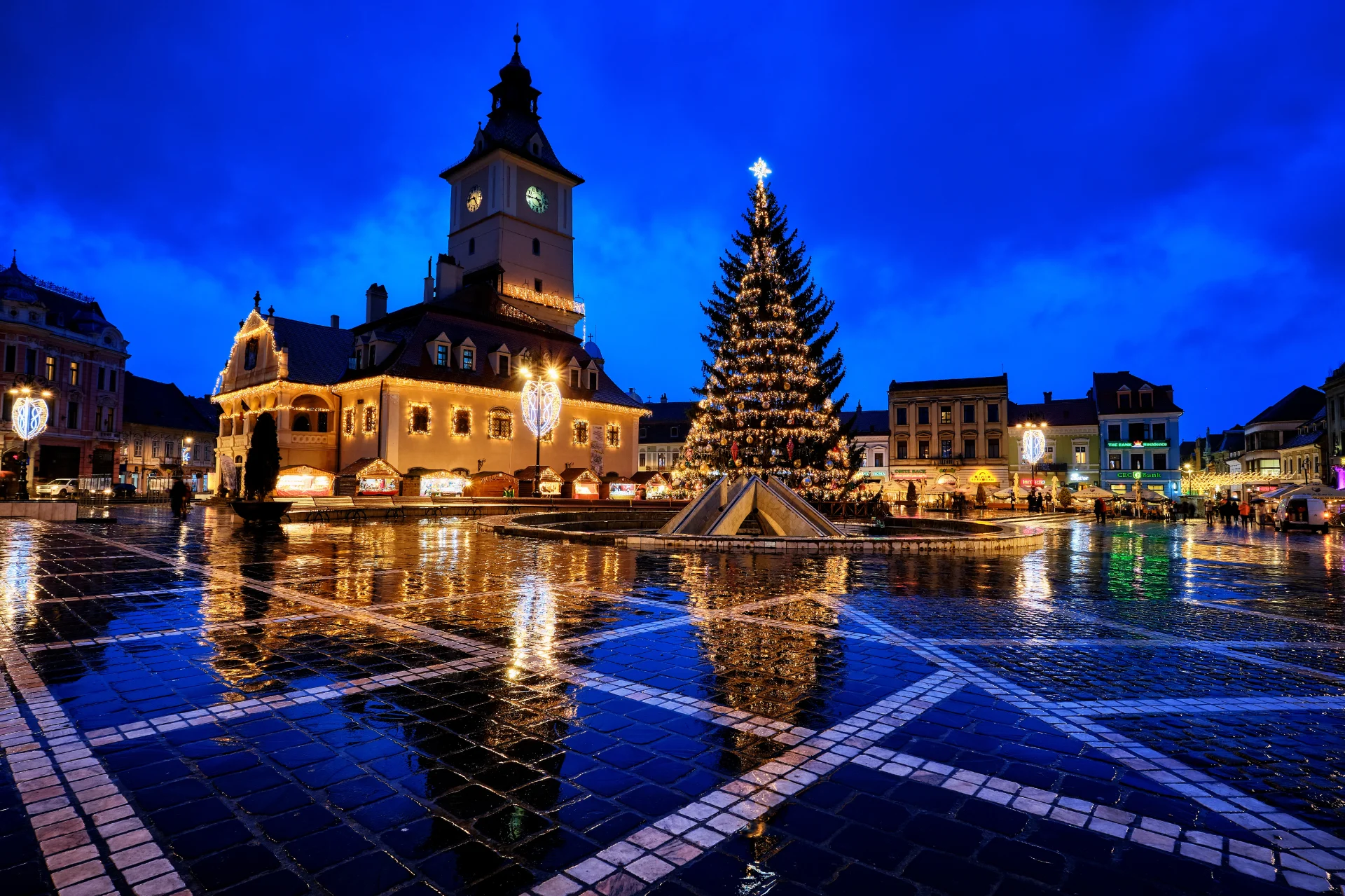 Brașov Old Town - Brașov Transylvania - Council Square Christmas Market