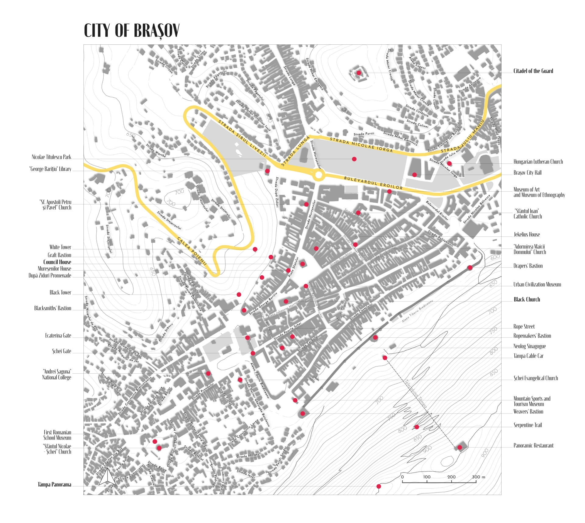 Tourist Map of Brașov