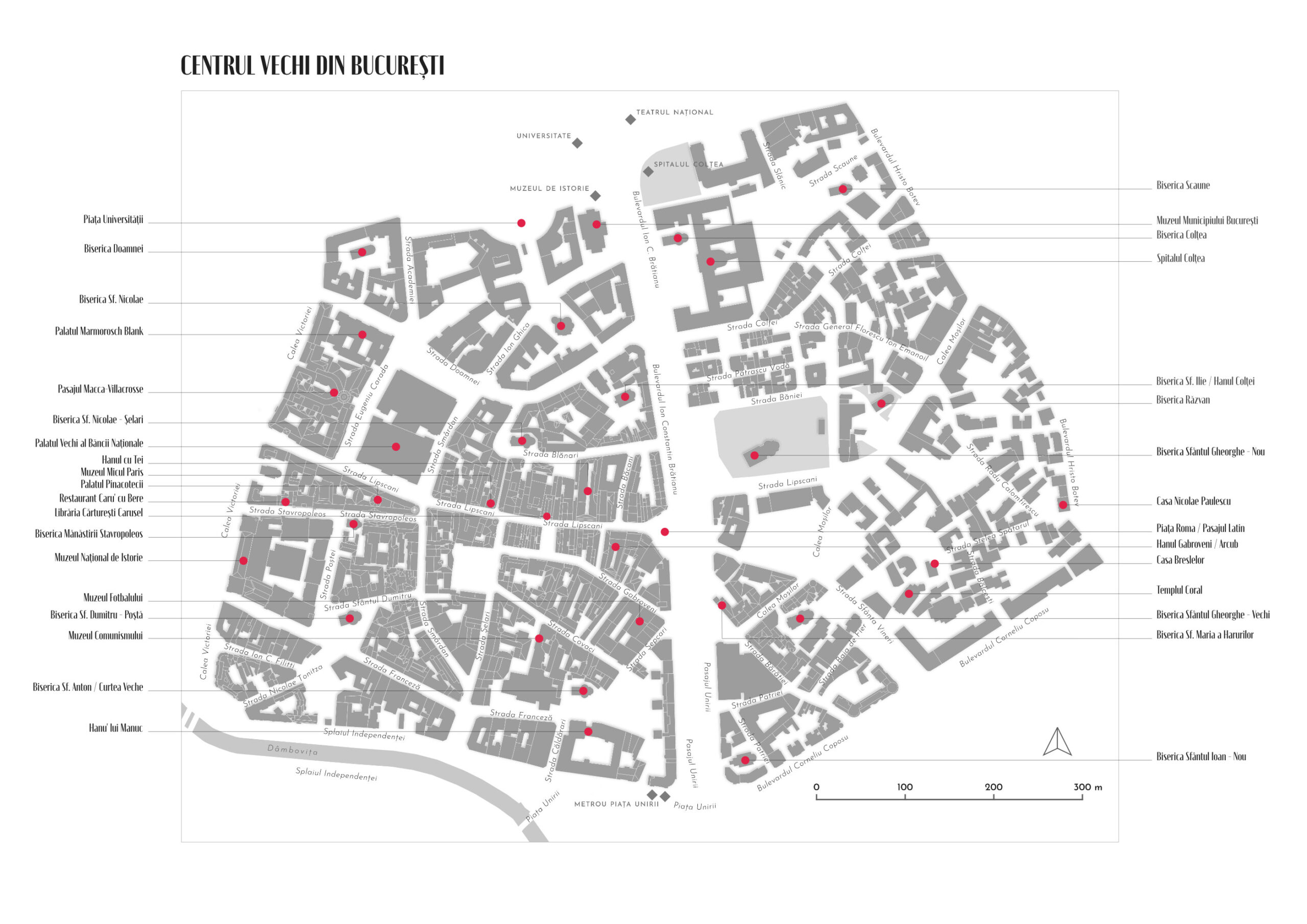 Hartă Turistică Centrul Vechi București 2