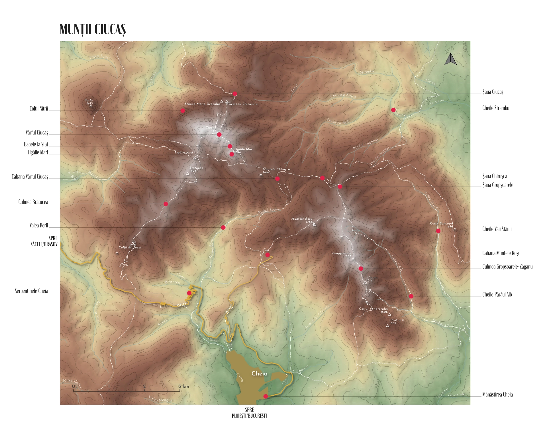 Hartă Turistică Munții Ciucaș
