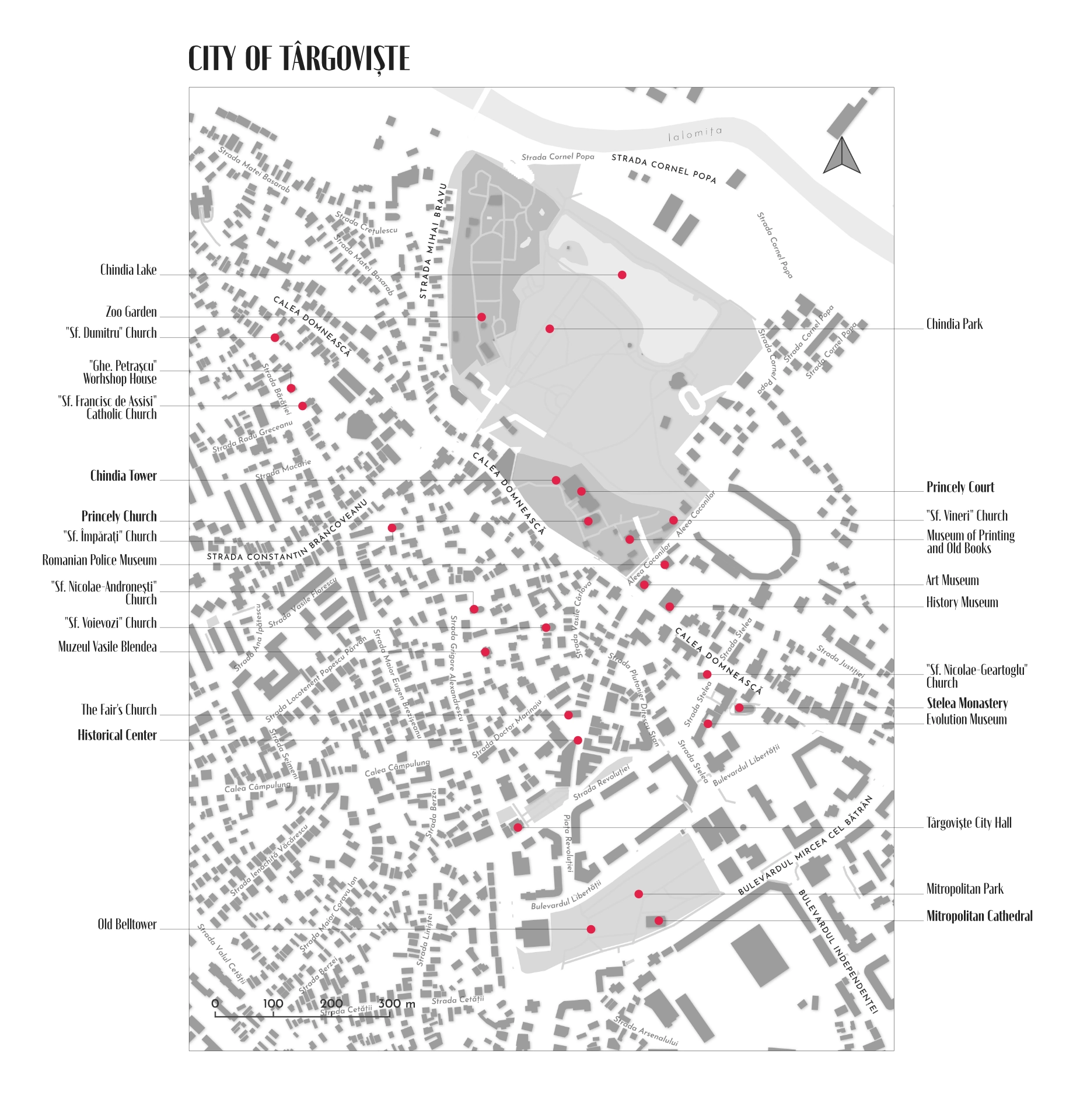 Tourist Map of Târgoviște
