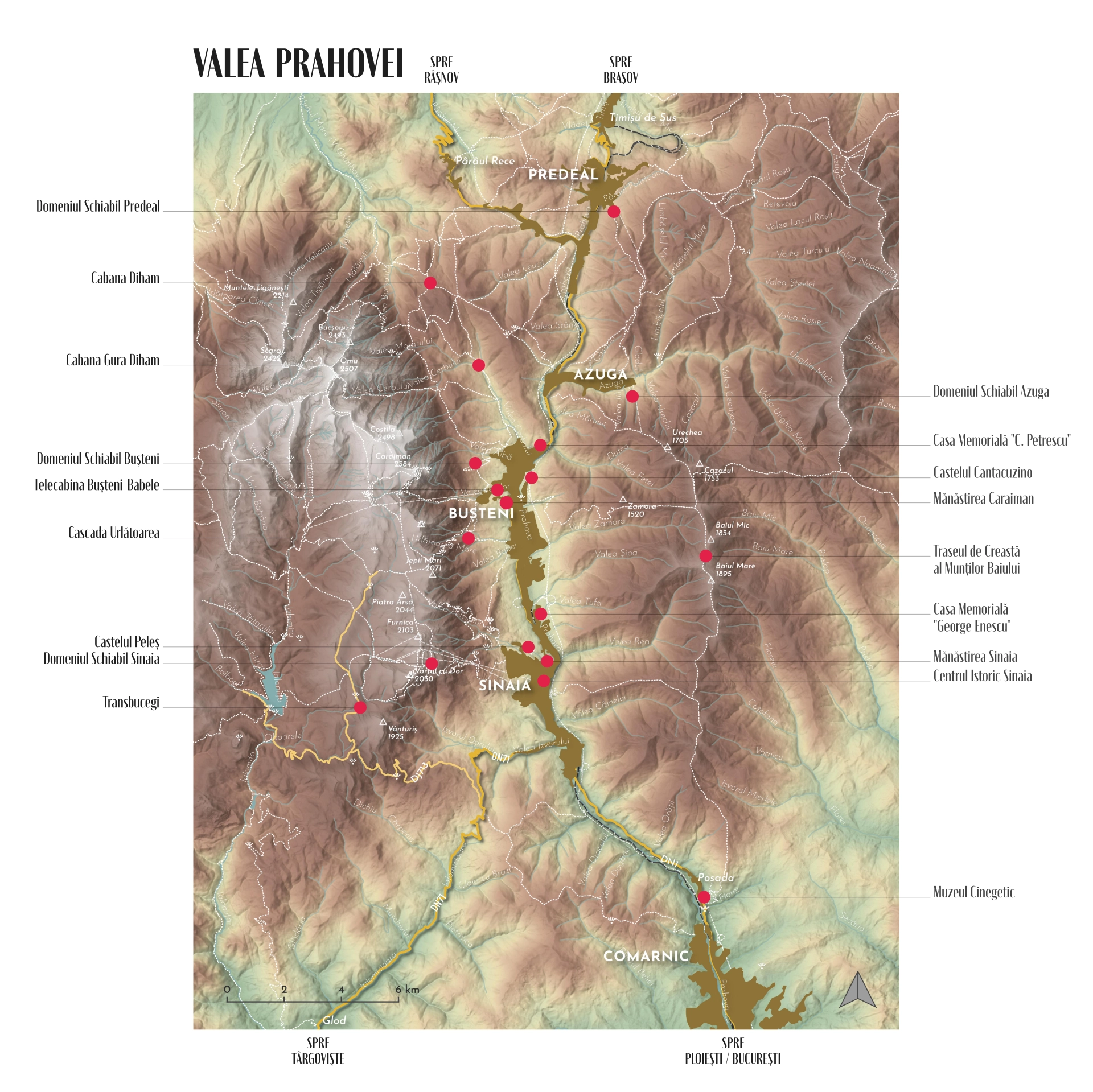 Hartă Turistică Valea Prahovei