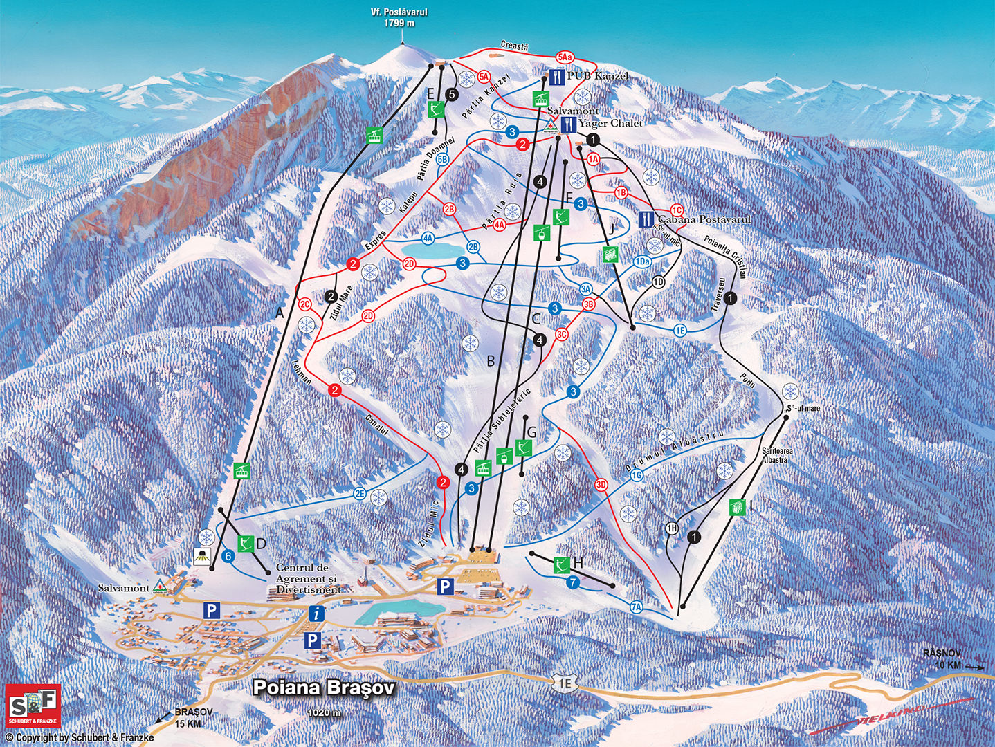 Harta Domeniul Schiabil Poiana Brasov