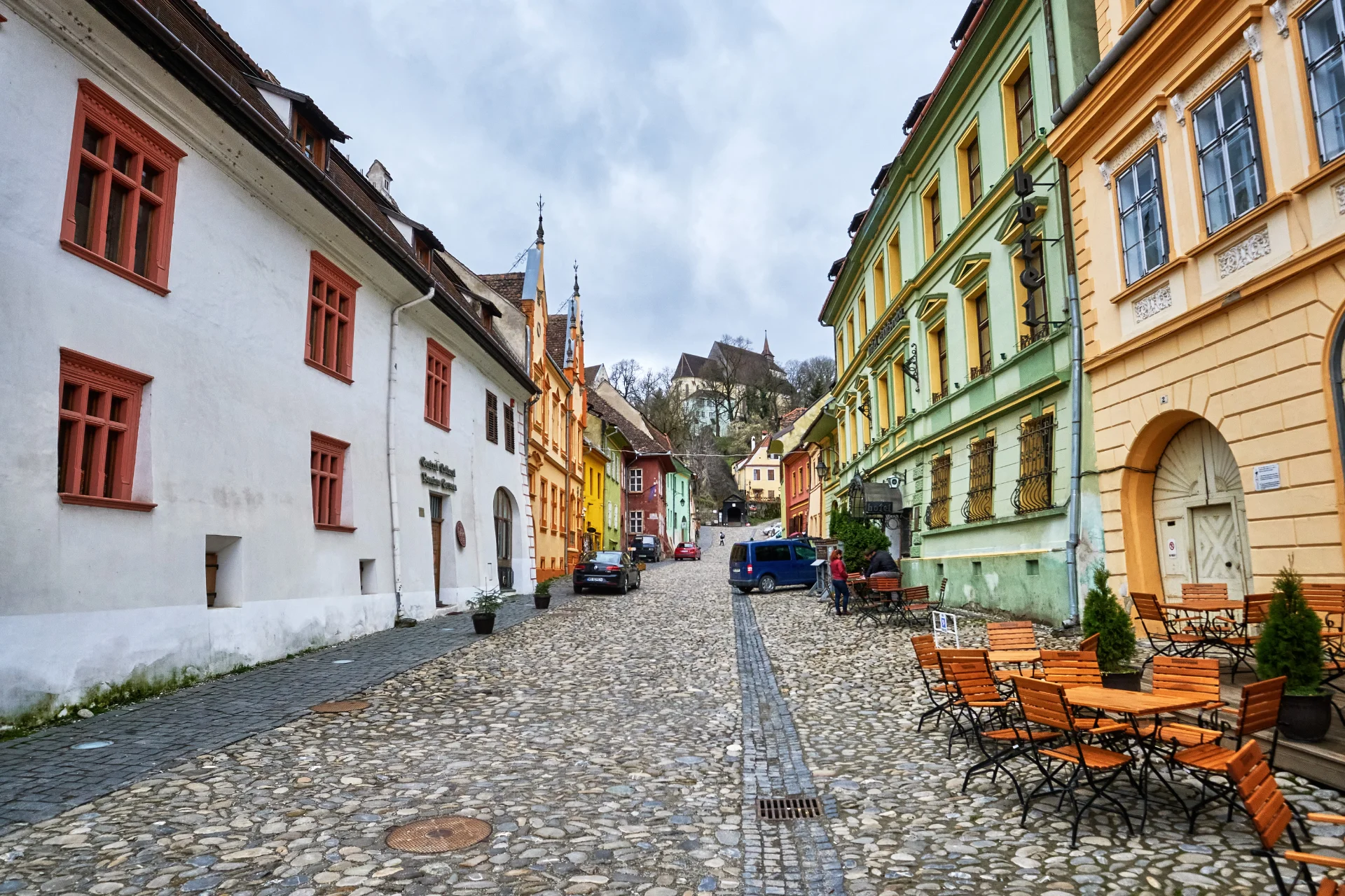 Sighișoara Cetatea Medievală 01 - Strada Școlii