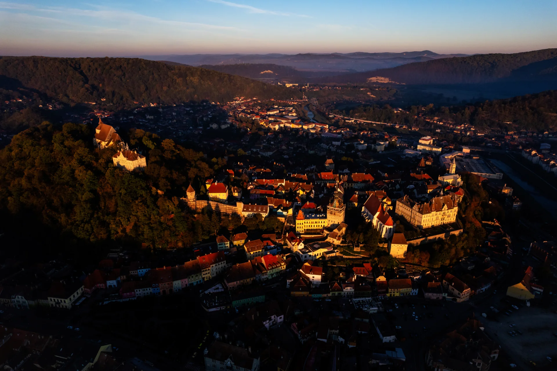 Sighișoara Cetatea Medievală 29 - Panoramă Aeriană