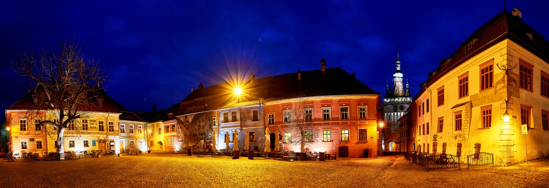Sighișoara Cetatea Medievală 37 - Panoramă Piața Cetății