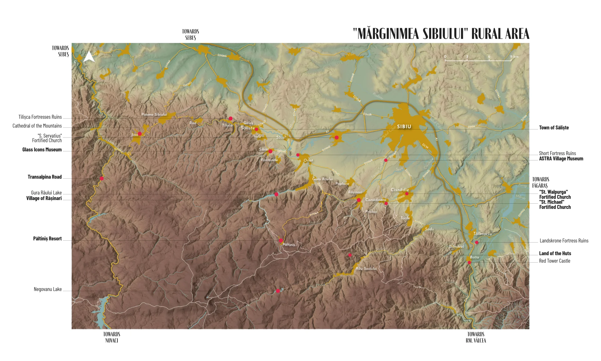 Tourist Map of Mărginimea Sibiului