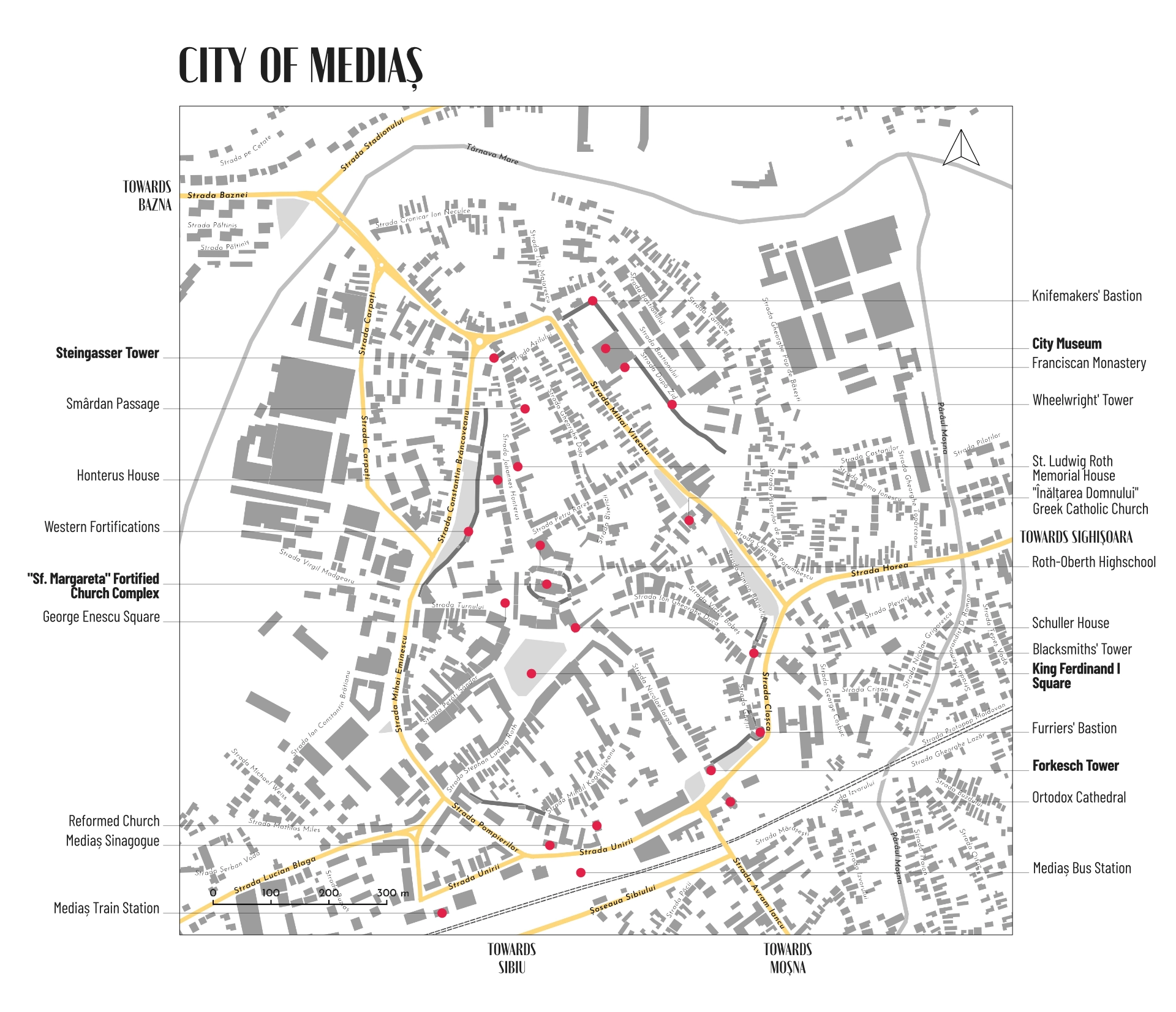 Tourist Map of Mediaș