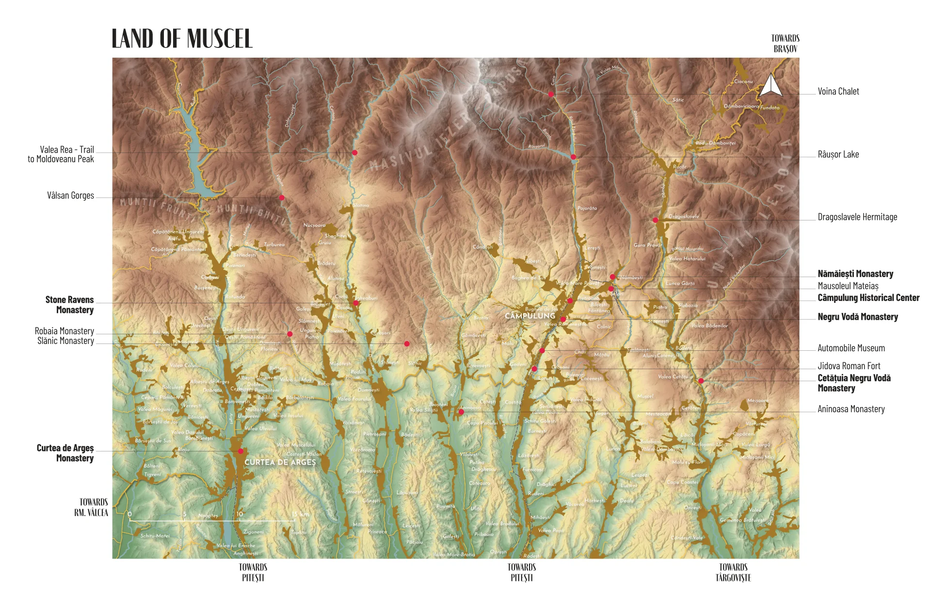 Tourist Map of the Land of Muscel