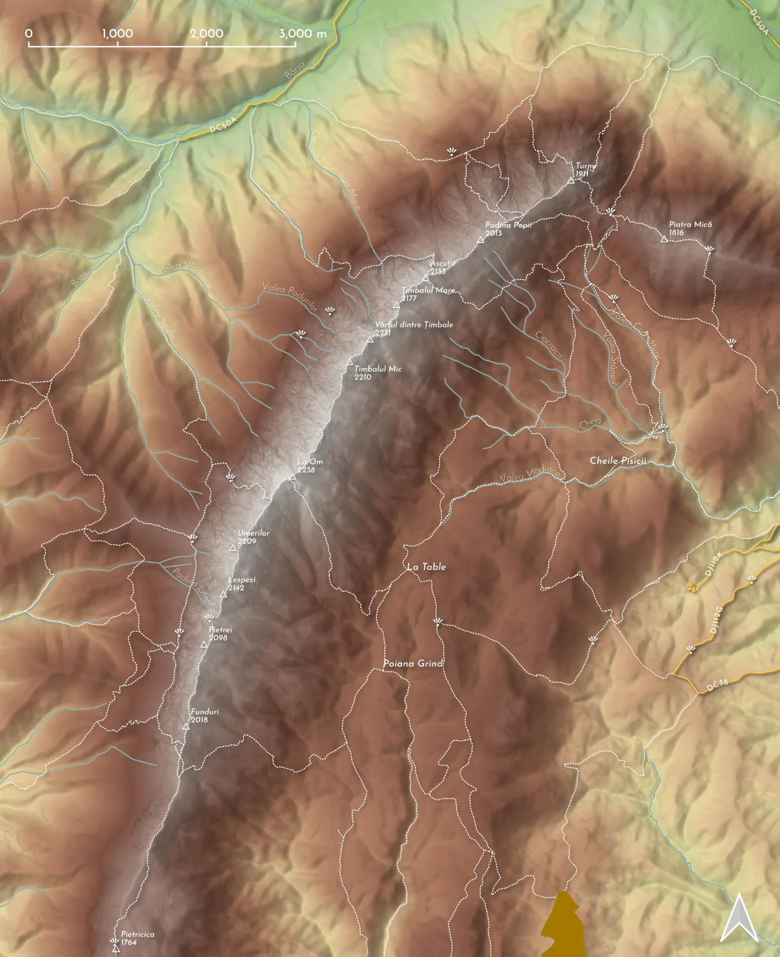 Hiking Paths in Piatra Craiului Mountains