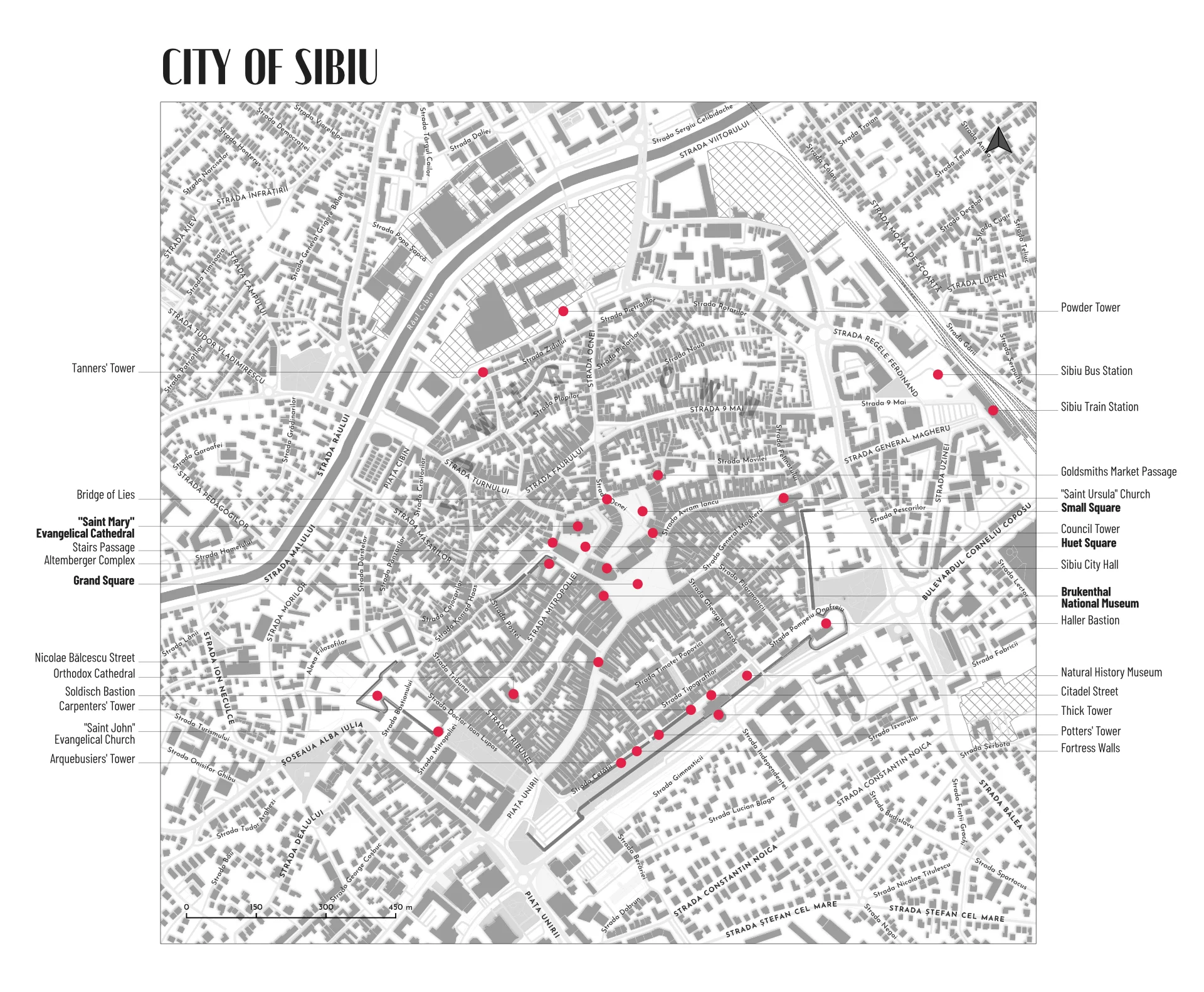 Tourist Map of Sibiu