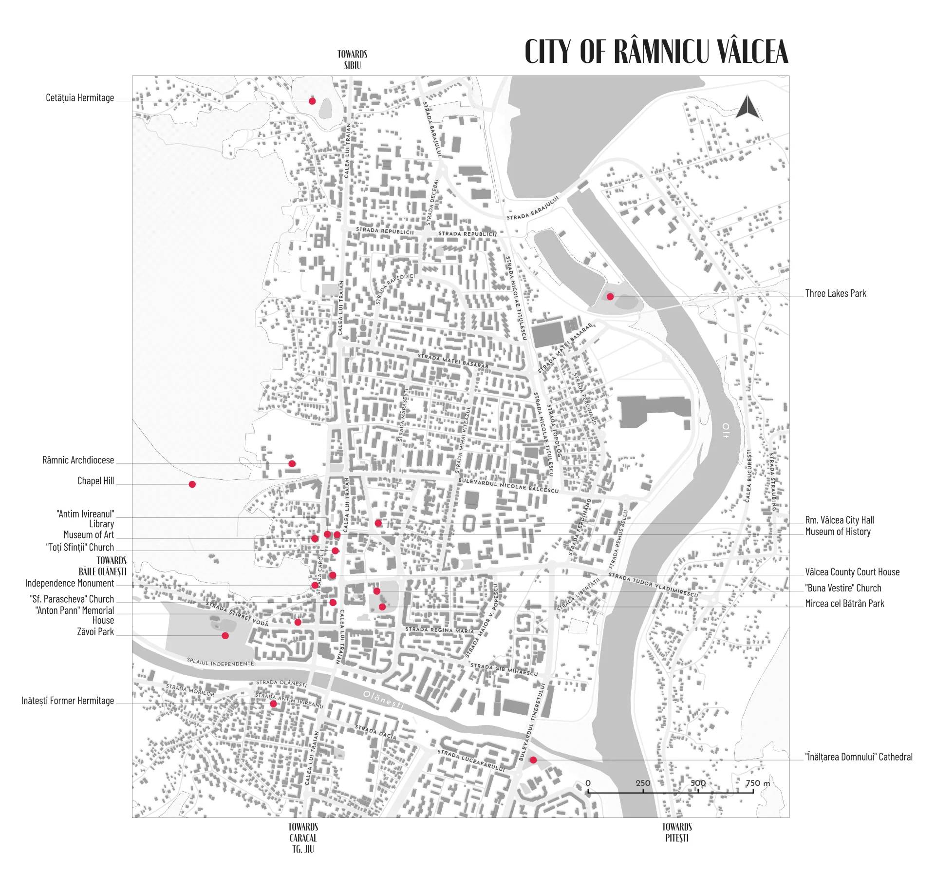 Tourist Map of Râmnicu Vâlcea